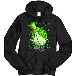 St Patricks Day Shamrock Basketball Irish Tie Dye Hoodie