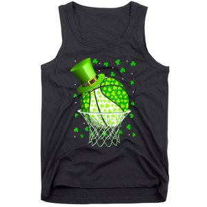 St Patricks Day Shamrock Basketball Irish Tank Top