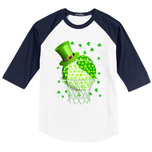 St Patricks Day Shamrock Basketball Irish Baseball Sleeve Shirt