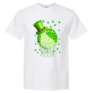 St Patricks Day Shamrock Basketball Irish Garment-Dyed Heavyweight T-Shirt