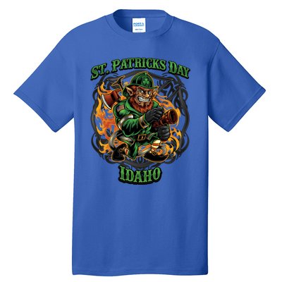 St Patrick's Day Idaho Irish American Heritage Firefighter Gift Tall T-Shirt