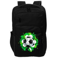 St Patrick's Day Soccer St Pattys Shamrock Impact Tech Backpack