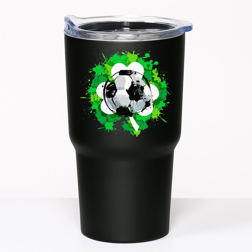 St Patrick's Day Soccer St Pattys Shamrock Tumbler