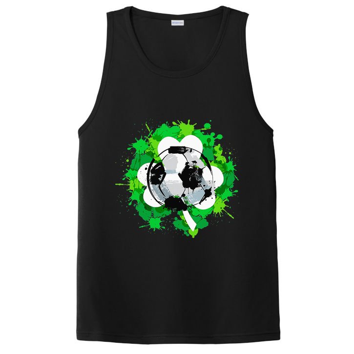 St Patrick's Day Soccer St Pattys Shamrock PosiCharge Competitor Tank