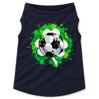 St Patrick's Day Soccer St Pattys Shamrock Doggie Tank