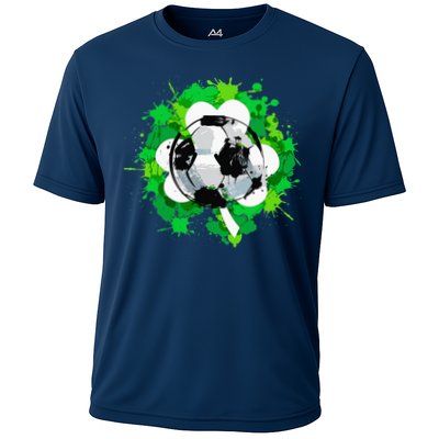 St Patrick's Day Soccer St Pattys Shamrock Performance Shirt