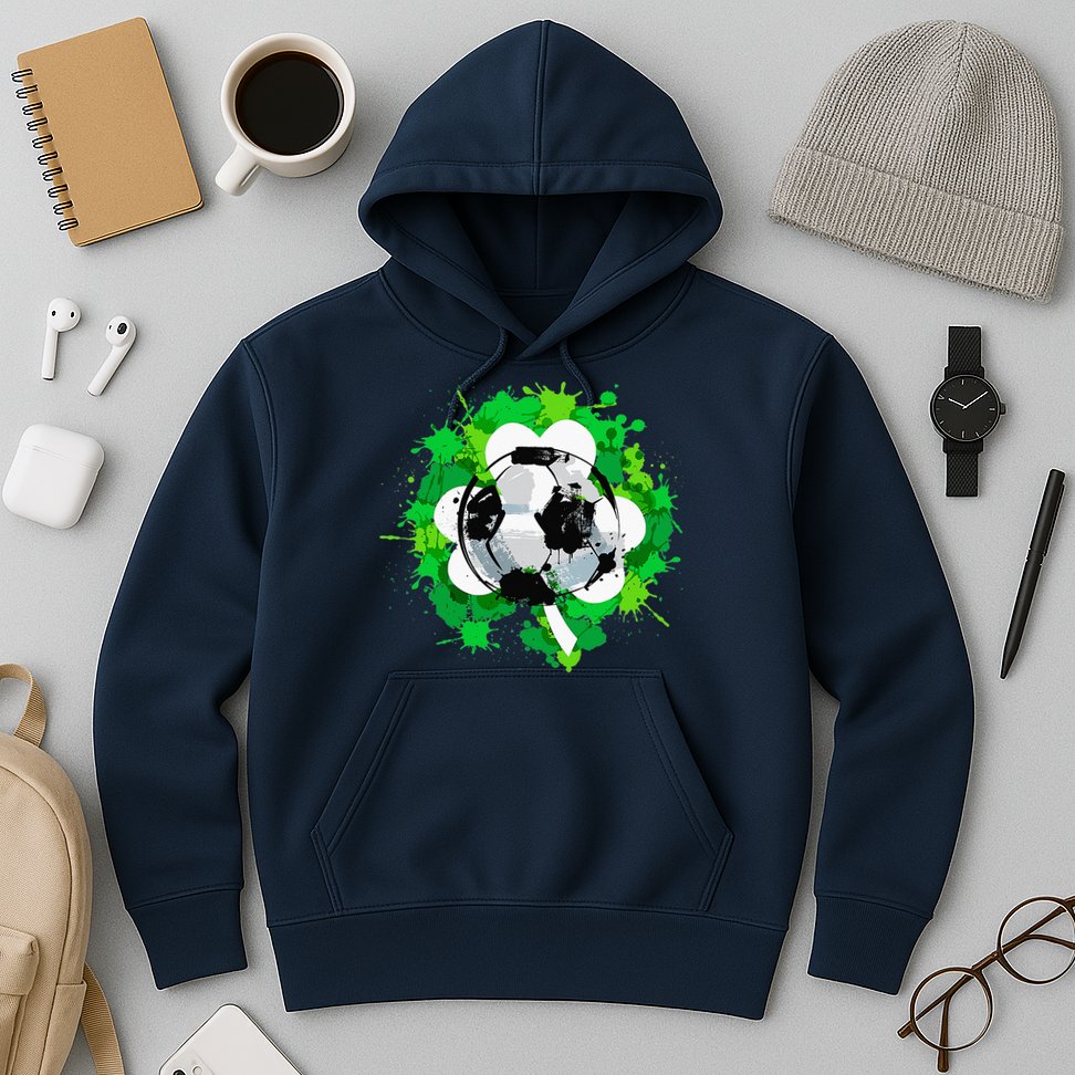 St Patrick's Day Soccer St Pattys Shamrock Hoodie