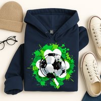 St Patrick's Day Soccer St Pattys Shamrock Hoodie