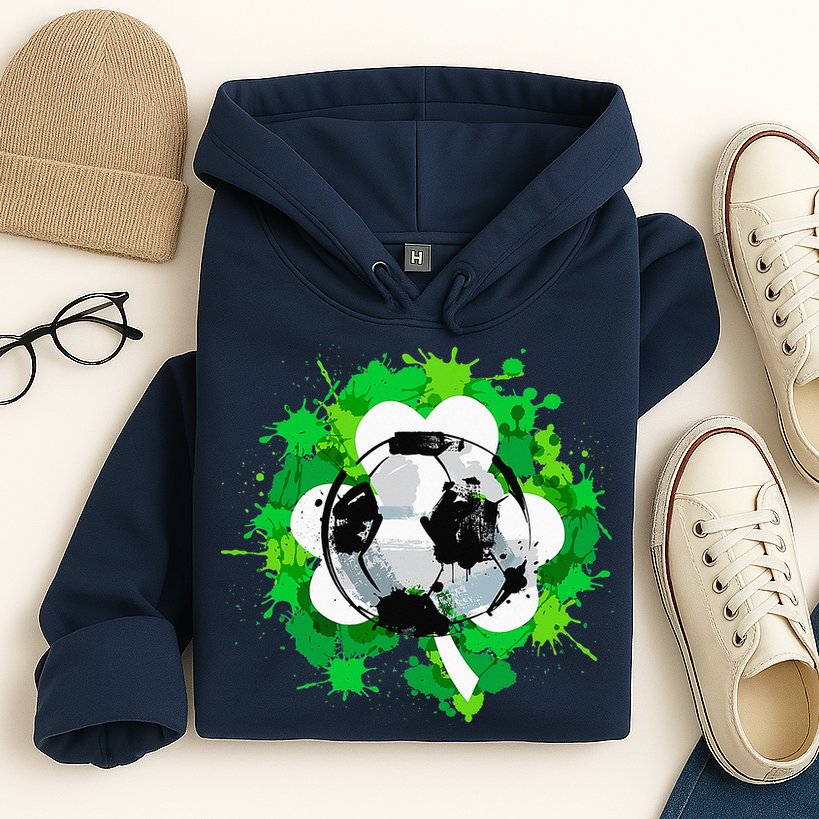 St Patrick's Day Soccer St Pattys Shamrock Hoodie