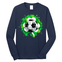 St Patrick's Day Soccer St Pattys Shamrock Long Sleeve Shirt