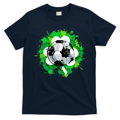 St Patrick's Day Soccer St Pattys Shamrock T-Shirt