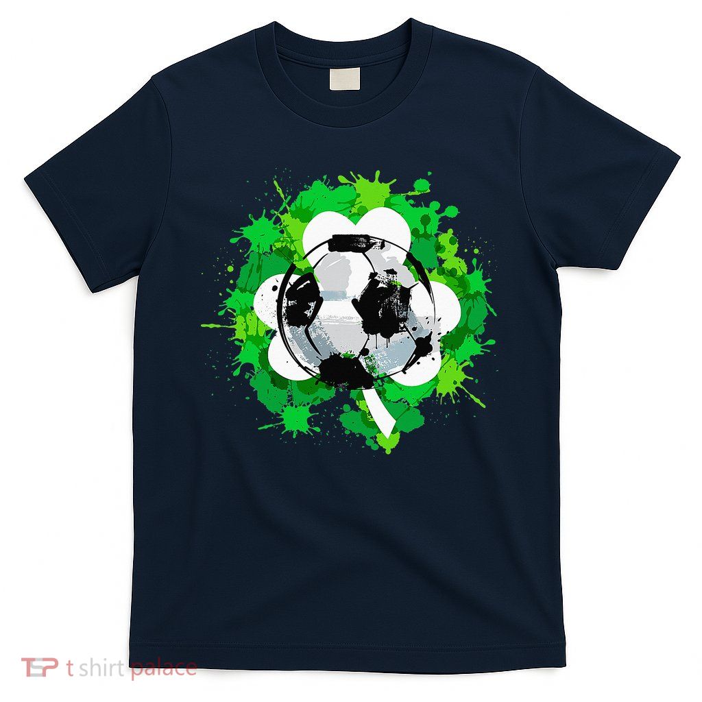 St Patrick's Day Soccer St Pattys Shamrock T-Shirt