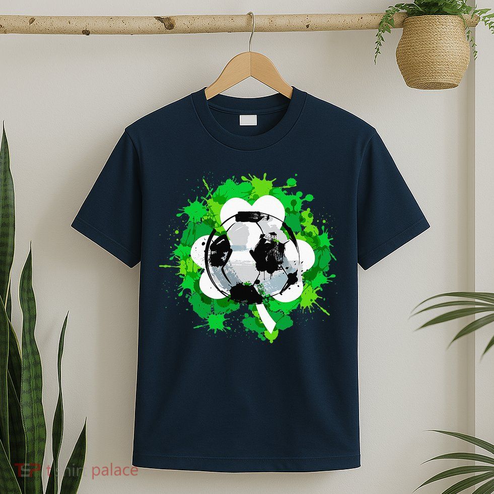 St Patrick's Day Soccer St Pattys Shamrock T-Shirt