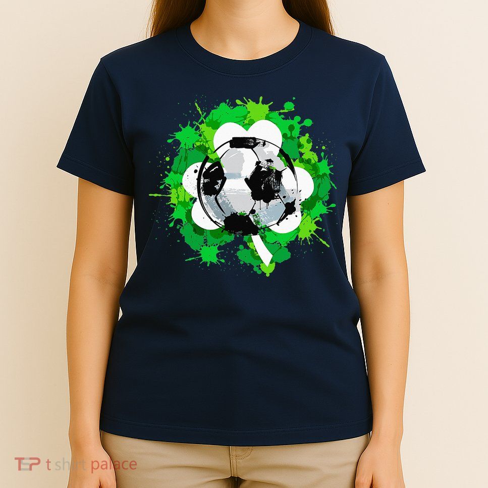 St Patrick's Day Soccer St Pattys Shamrock T-Shirt