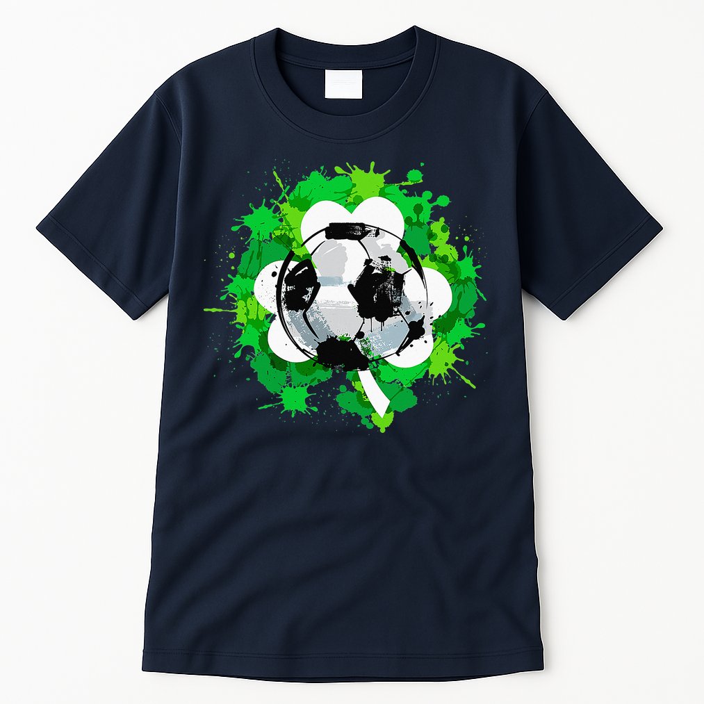 St Patrick's Day Soccer St Pattys Shamrock Tall T-Shirt