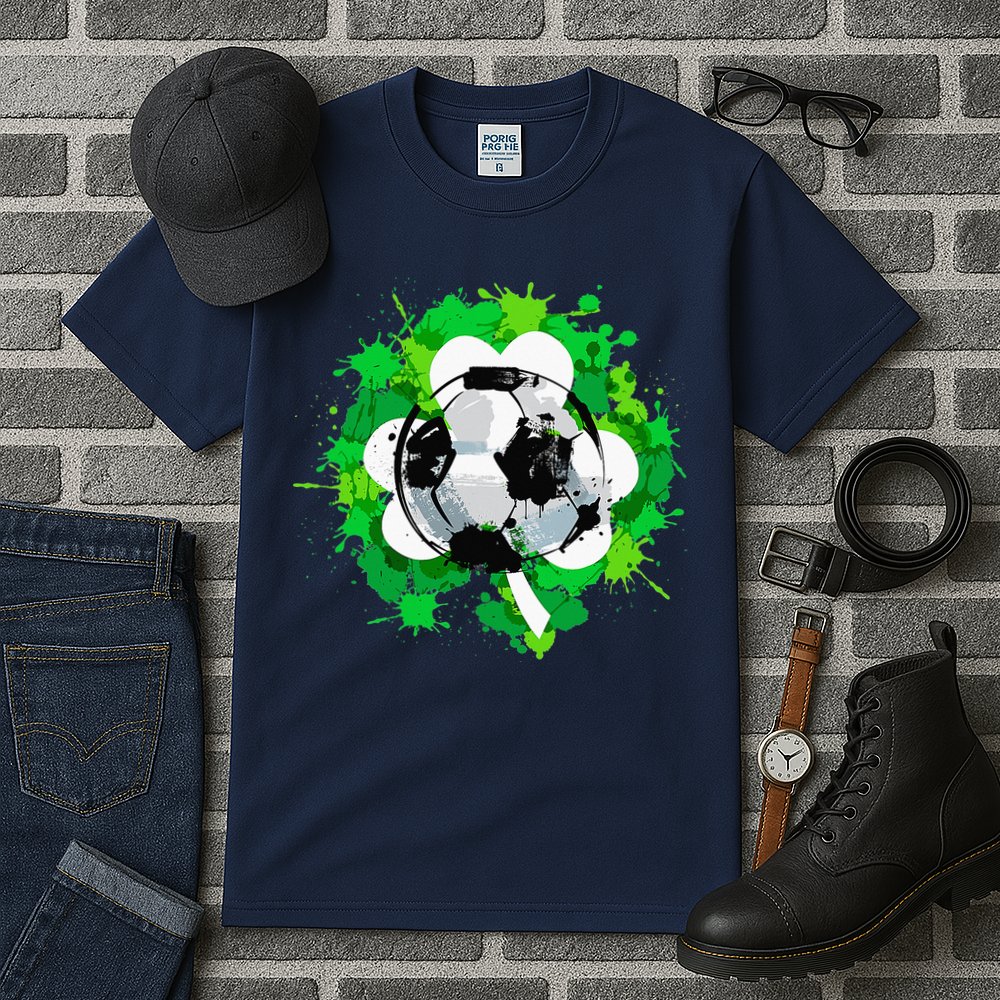 St Patrick's Day Soccer St Pattys Shamrock Tall T-Shirt