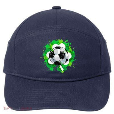 St Patrick's Day Soccer St Pattys Shamrock 7-Panel Snapback Hat