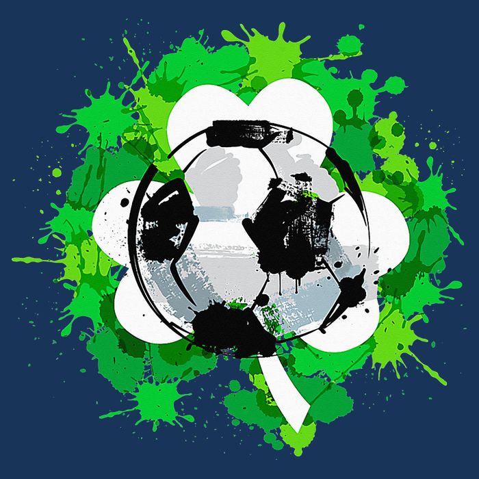 St Patrick's Day Soccer St Pattys Shamrock Drawstring Bag