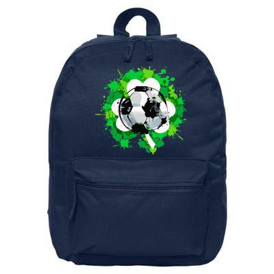 St Patrick's Day Soccer St Pattys Shamrock 16 in Basic Backpack