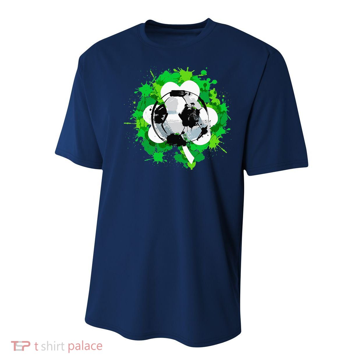 St Patrick's Day Soccer St Pattys Shamrock Youth Performance Sprint T-Shirt