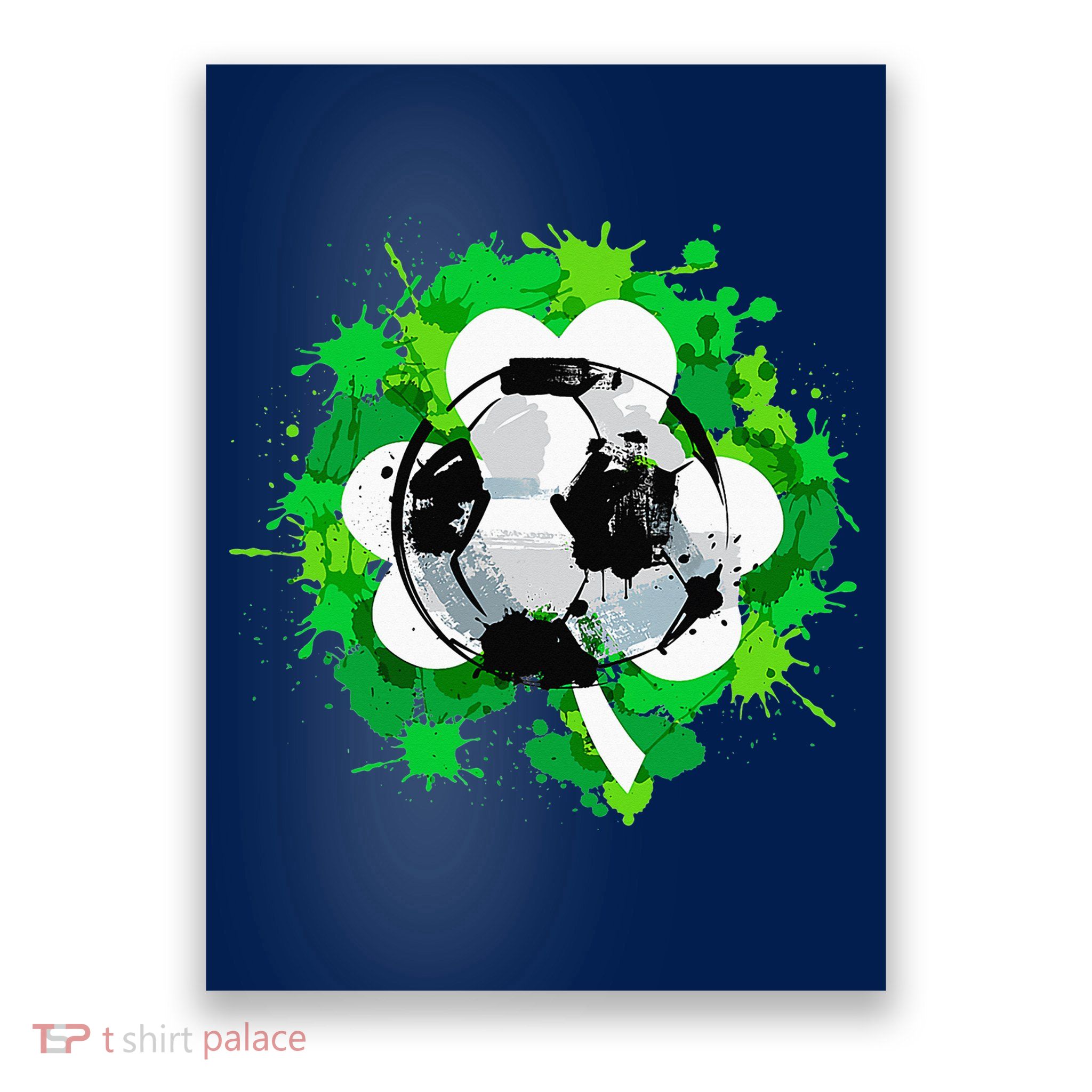 St Patrick's Day Soccer St Pattys Shamrock Poster