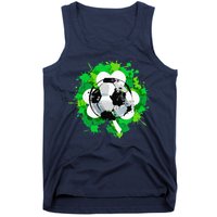 St Patrick's Day Soccer St Pattys Shamrock Tank Top
