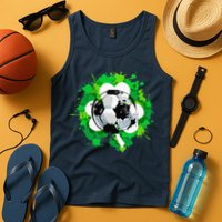 St Patrick's Day Soccer St Pattys Shamrock Tank Top