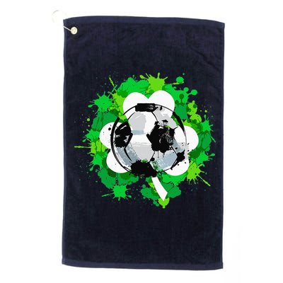 St Patrick's Day Soccer St Pattys Shamrock Golf Towel