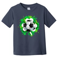 St Patrick's Day Soccer St Pattys Shamrock Toddler T-Shirt