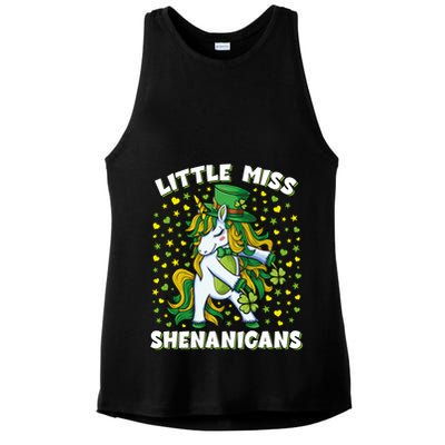St Patricks Day Unicorn Little Miss Shenanigans Gift Ladies PosiCharge Tri-Blend Wicking Tank