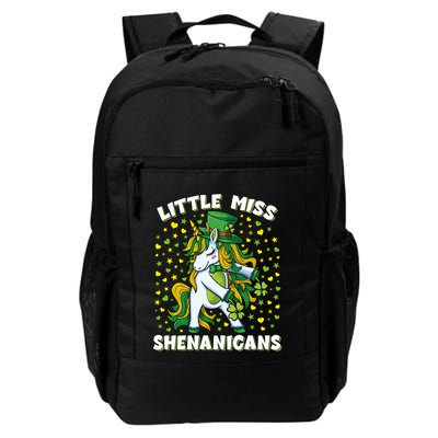 St Patricks Day Unicorn Little Miss Shenanigans Gift Backpack