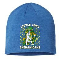 St Patricks Day Unicorn Little Miss Shenanigans Gift Sustainable Beanie