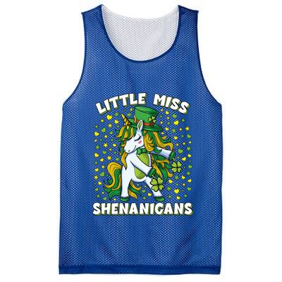 St Patricks Day Unicorn Little Miss Shenanigans Gift Mesh Reversible Basketball Jersey Tank