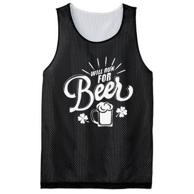 Saint Patrick's Day Will Run For Beer Running Mesh Reversible Basketball Jersey Tank