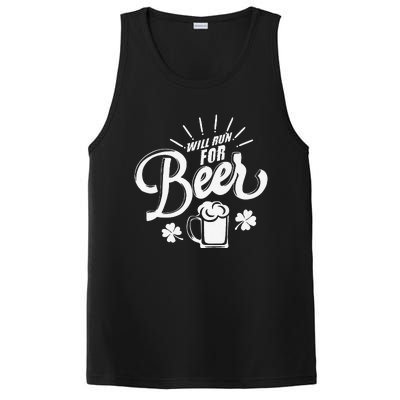 Saint Patrick's Day Will Run For Beer Running PosiCharge Competitor Tank