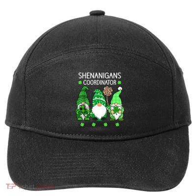 St Patricks Day Lucky Shamrock Shenanigans Gnomes Women 7-Panel Snapback Hat