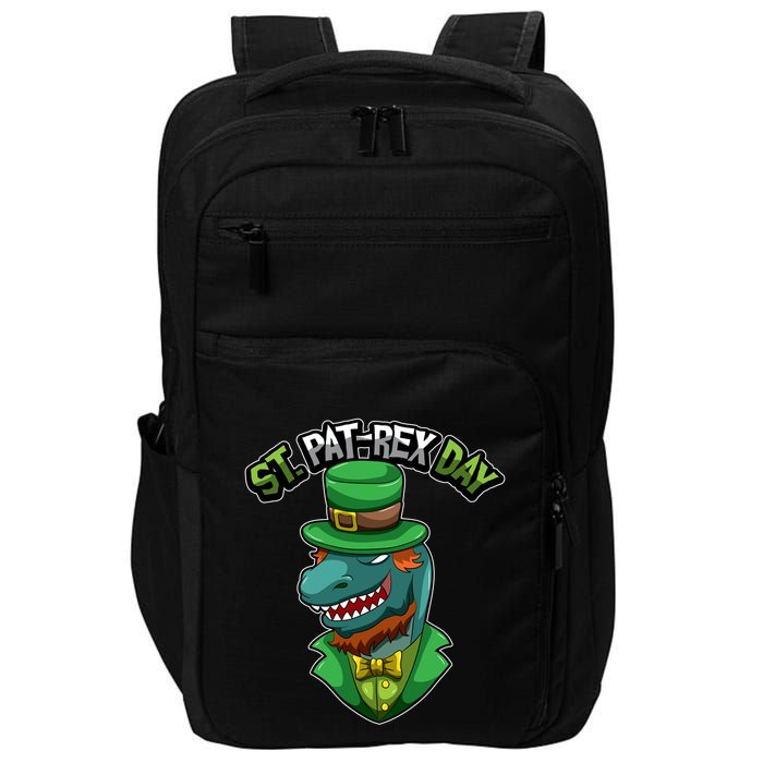 ST Patrex Day Funny Dinosaur Patrick Gift Impact Tech Backpack