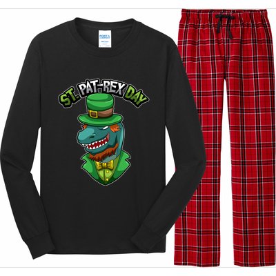 ST Patrex Day Funny Dinosaur Patrick Gift Long Sleeve Pajama Set