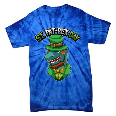 ST Patrex Day Funny Dinosaur Patrick Gift Tie-Dye T-Shirt