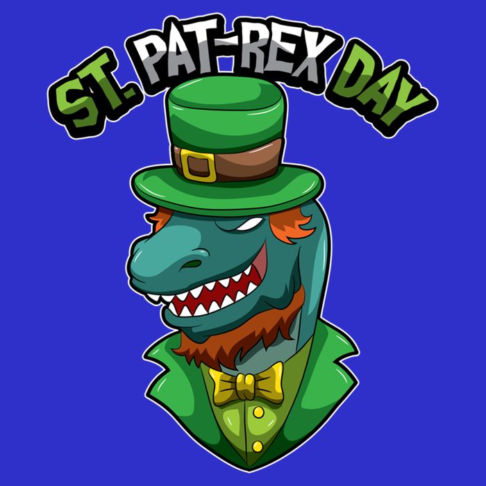 ST Patrex Day Funny Dinosaur Patrick Gift Short Acrylic Beanie