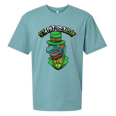 ST Patrex Day Funny Dinosaur Patrick Gift Sueded Cloud Jersey T-Shirt