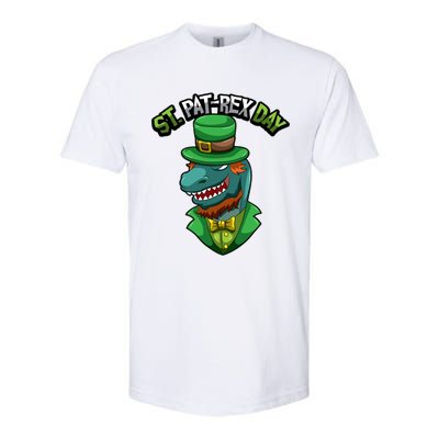 ST Patrex Day Funny Dinosaur Patrick Gift Softstyle CVC T-Shirt