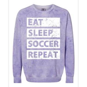 Soccer Player Eat Sleep Soccer Colorblast Crewneck Sweatshirt