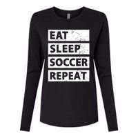 Soccer Player Eat Sleep Soccer Womens Cotton Relaxed Long Sleeve T-Shirt