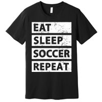 Soccer Player Eat Sleep Soccer Premium T-Shirt