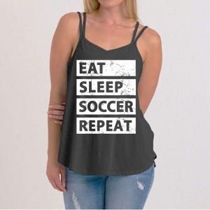 Soccer Player Eat Sleep Soccer Women's Strappy Tank