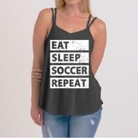 Soccer Player Eat Sleep Soccer Women's Strappy Tank