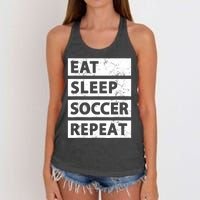 Soccer Player Eat Sleep Soccer Women's Knotted Racerback Tank