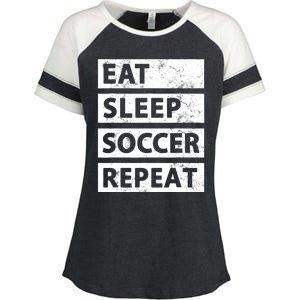 Soccer Player Eat Sleep Soccer Enza Ladies Jersey Colorblock Tee