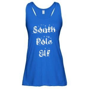 South Pole Elf Funny Novelty Christmas Snowflake Adult Humor Great Gift Ladies Essential Flowy Tank